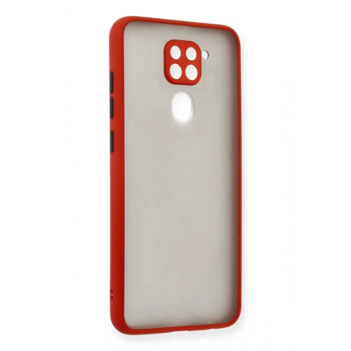 Hubrendy Bez Xiaomi Redmi Note 9 Kılıf Montreal Silikon Kapak - Kırmızı