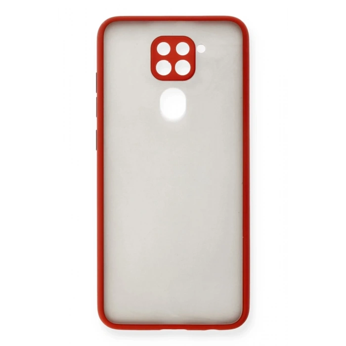 Hubrendy Bez Xiaomi Redmi Note 9 Kılıf Montreal Silikon Kapak - Kırmızı