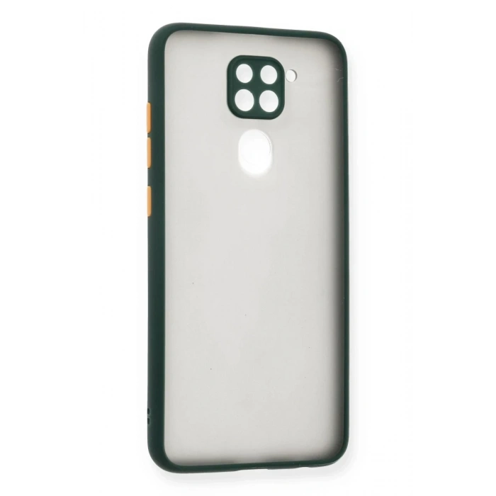 Hubrendy Bez Xiaomi Redmi Note 9 Kılıf Montreal Silikon Kapak - Yeşil