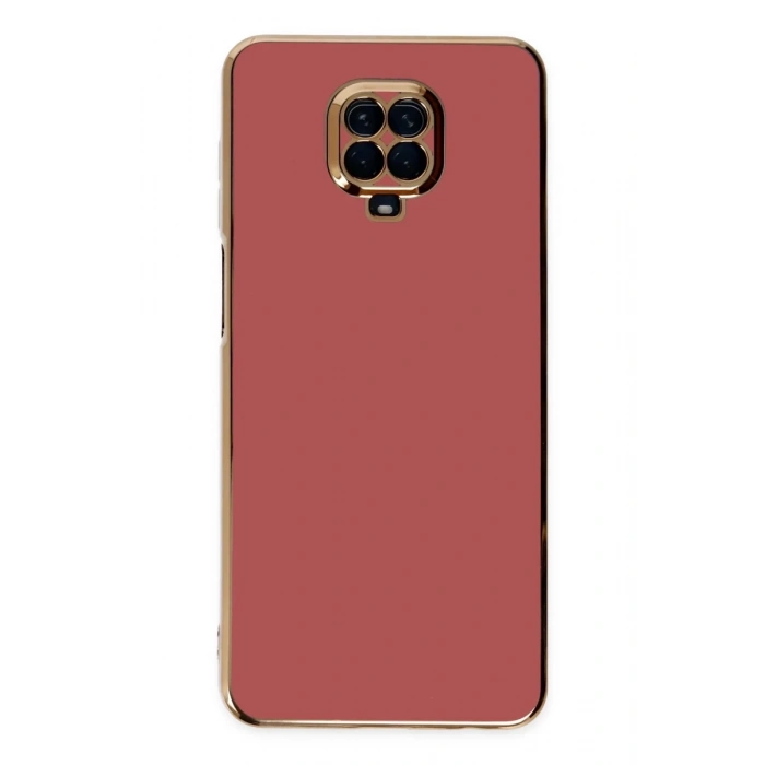 Hubrendy Bez Xiaomi Redmi Note 9 Pro Kılıf Volet Silikon - Kırmızı