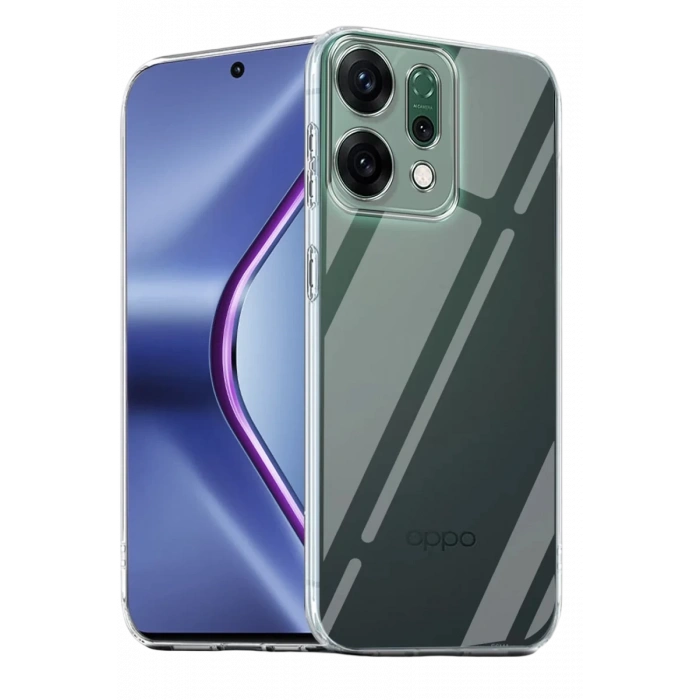 Hubrendy Bez Oppo Reno 14 Kılıf Lüx Şeffaf Silikon - Şeffaf