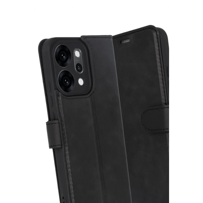 Hubrendy Bez Oppo Reno 14 Trend S Plus Kapaklı Kılıf - Siyah