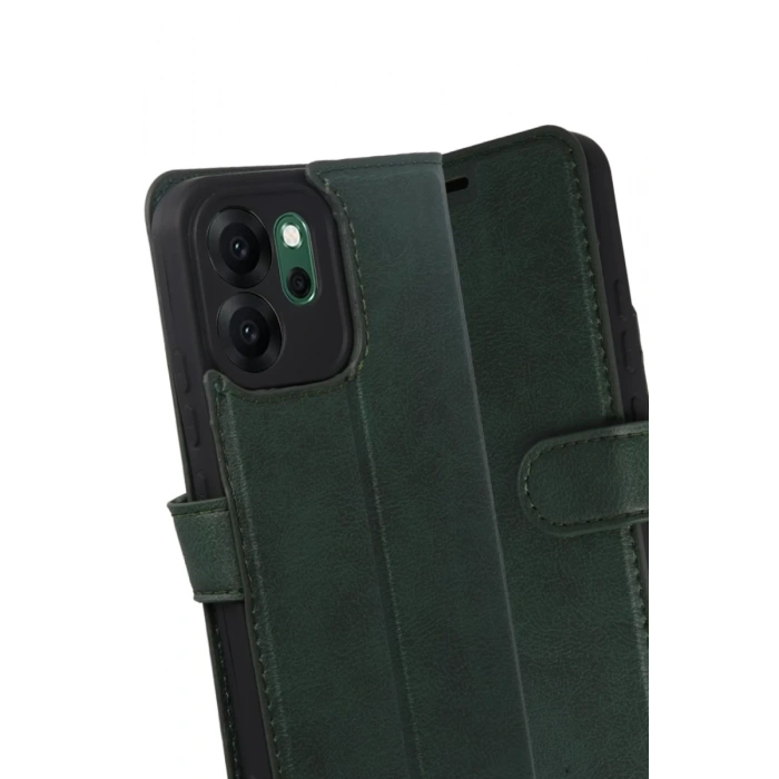 Hubrendy Bez Oppo Reno 14F Trend S Plus Kapaklı Kılıf - Yeşil