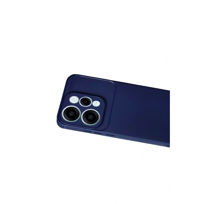 Hubrendy Bez Oppo Reno 15 Auto Focus Karbon Kapak - Lacivert