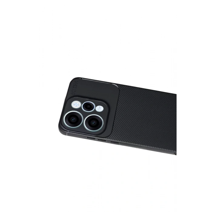 Hubrendy Bez Oppo Reno 15 Auto Focus Karbon Kapak - Siyah