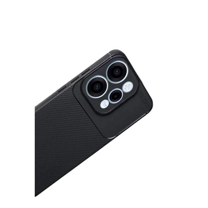Hubrendy Bez Oppo Reno 15 Auto Focus Karbon Kapak - Siyah
