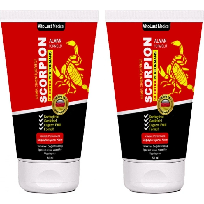 Hubrendy Bez Scorpion Cream: 2 Adet Erkeklere Özel Krem 50 ml