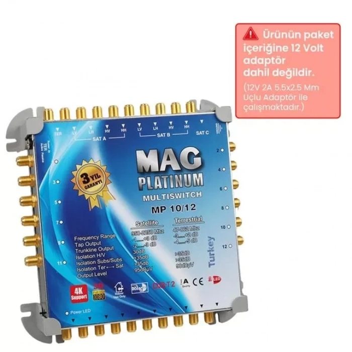 Hubrendy SH 10*12 Sonlu/kaskatlı Swıtchlı Uydu Santrali Mag Platınum