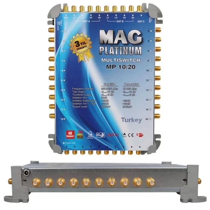 Hubrendy SH 10*20 Sonlu/kaskatlı Swıtchlı Uydu Santrali Mag Platınum