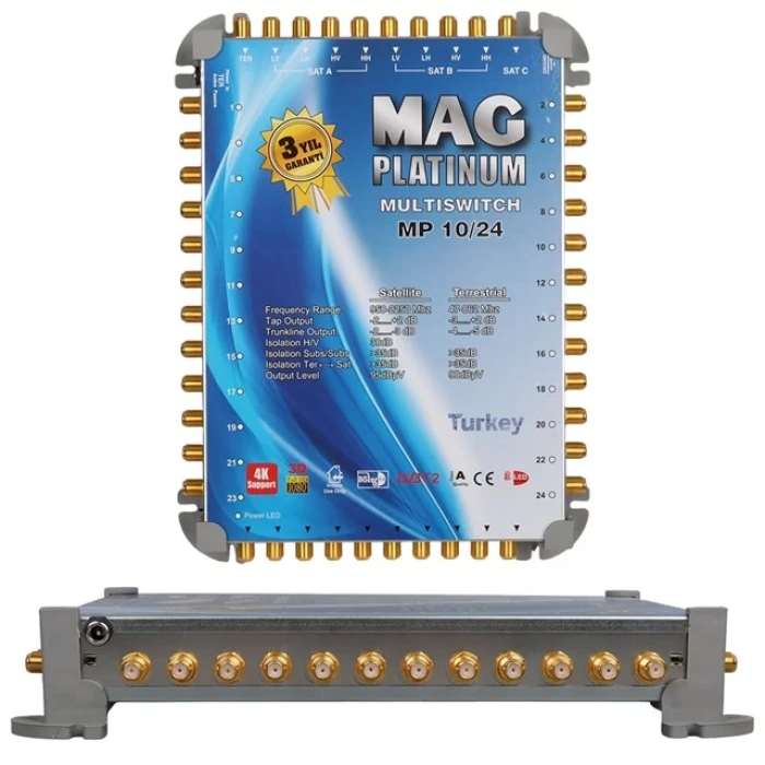 Hubrendy SH 10*24 Sonlu/kaskatlı Swıtchlı Uydu Santrali Mag Platınum