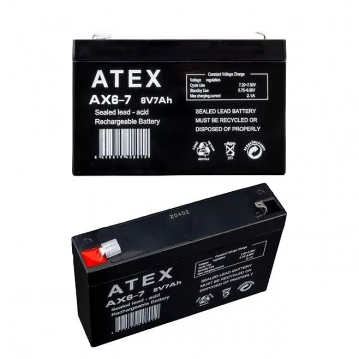 Hubrendy SH Atex 6 Volt - 7 Amper Akü (150 X 50 X 94 Mm)