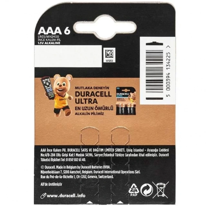 Hubrendy SH Duracell Basic İnce Aaa Kalem Pil 6lı