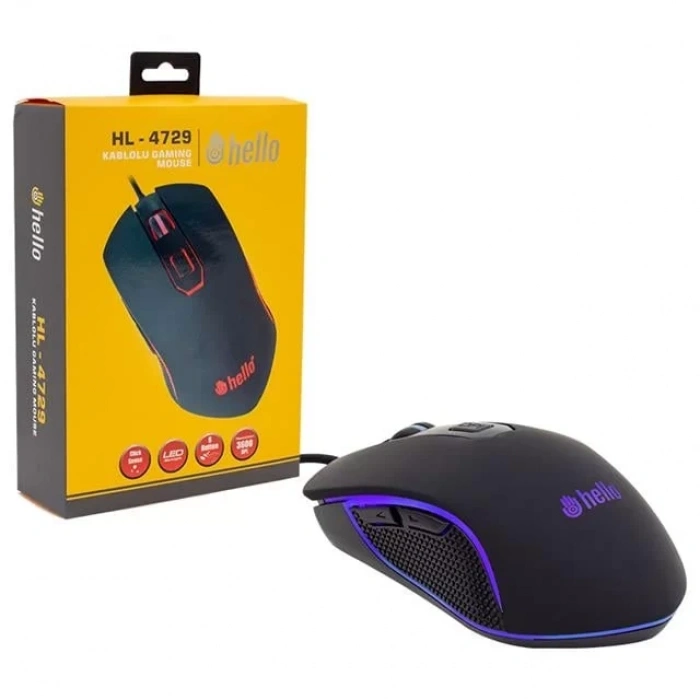 Hubrendy SH Hello Hl-4729 Kablolu Oyuncu Gaming Mouse