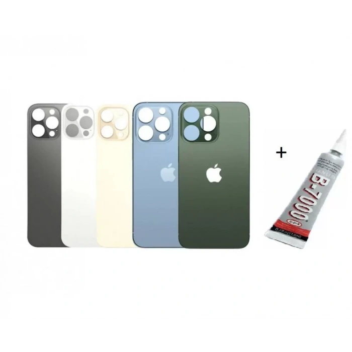 Hubrendy SH İphone 13 Pro Max Arka Batarya Pil Kapağı  Mavi (b