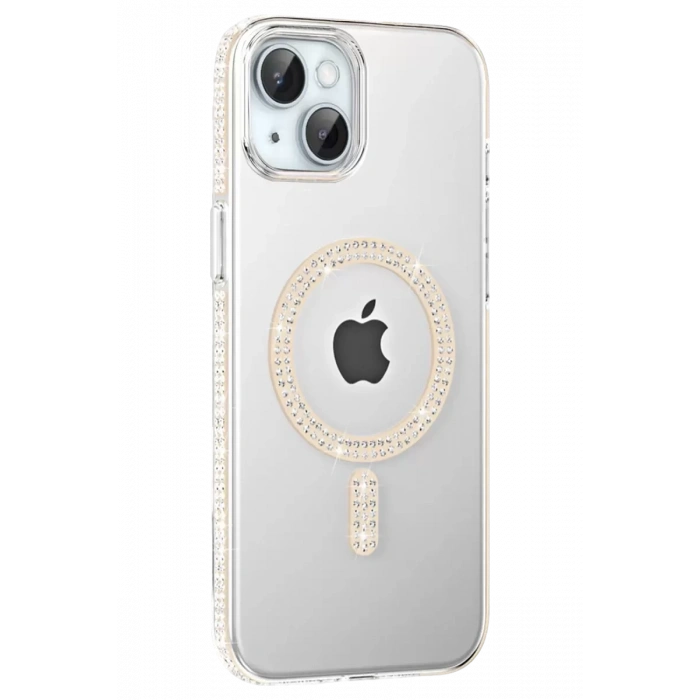 Hubrendy SH Joko Apple İphone 14 Move Taşlı Magsafe Kapak - Pembe