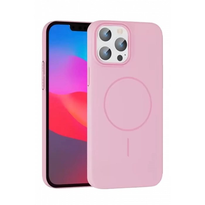 Hubrendy SH Joko Apple İphone 15 Pro Max Broş Magsafe Kapak - Pembe