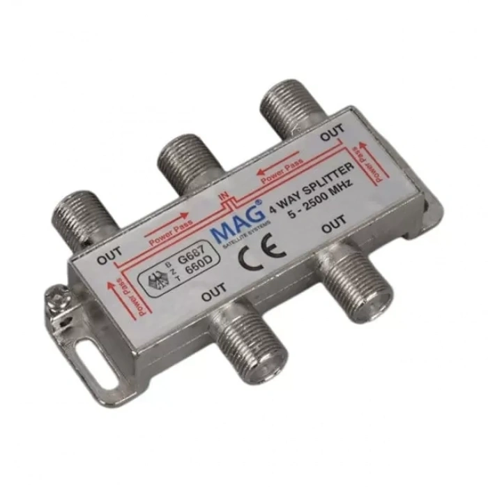 Hubrendy SH Mag 5-2500 Mhz 1/4 Splitter