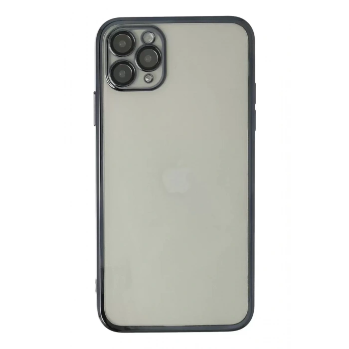 Hubrendy SH Newface Apple İphone 11 Pro Max Kılıf Razer Lensli Silikon - Siyah