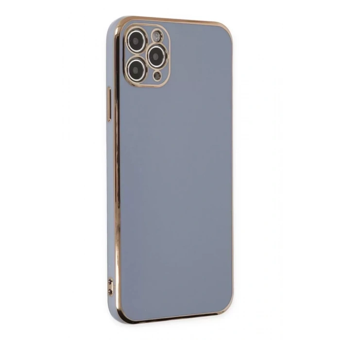 Hubrendy SH Newface Apple İphone 11 Pro Max Kılıf Volet Silikon - Mavi