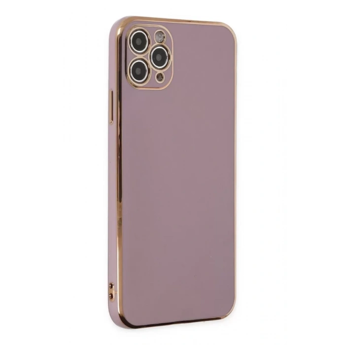 Hubrendy SH Newface Apple İphone 11 Pro Max Kılıf Volet Silikon - Mor