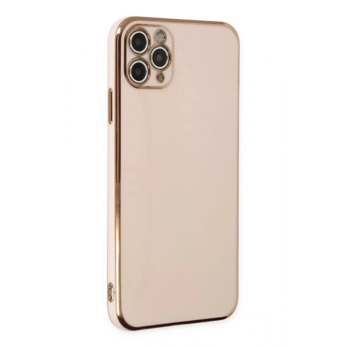 Hubrendy SH Newface Apple İphone 11 Pro Max Kılıf Volet Silikon - Pembe