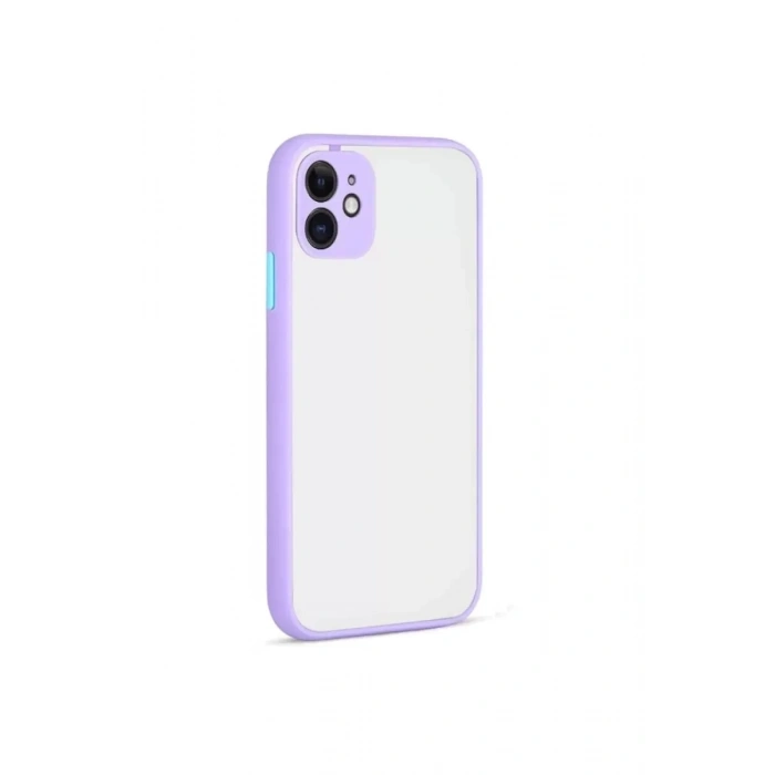 Hubrendy SH Newface Apple İphone 12 Kılıf Montreal Silikon Kapak - Mor