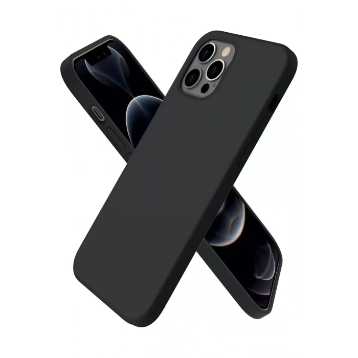 Hubrendy SH Newface Apple İphone 12 Pro Kılıf First Silikon - Siyah