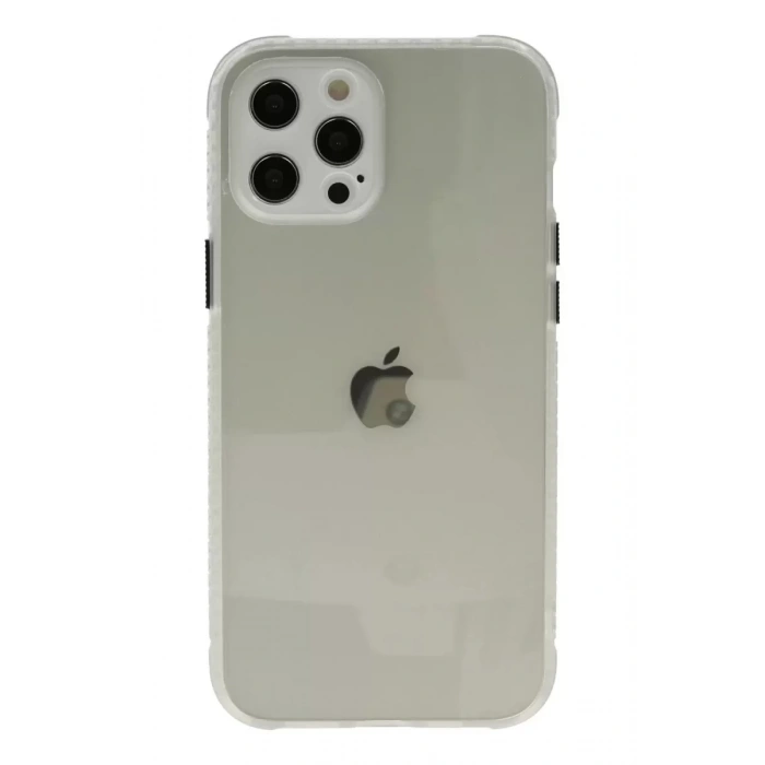 Hubrendy SH Newface Apple İphone 12 Pro Kılıf Miami Şeffaf Silikon - Şeffaf
