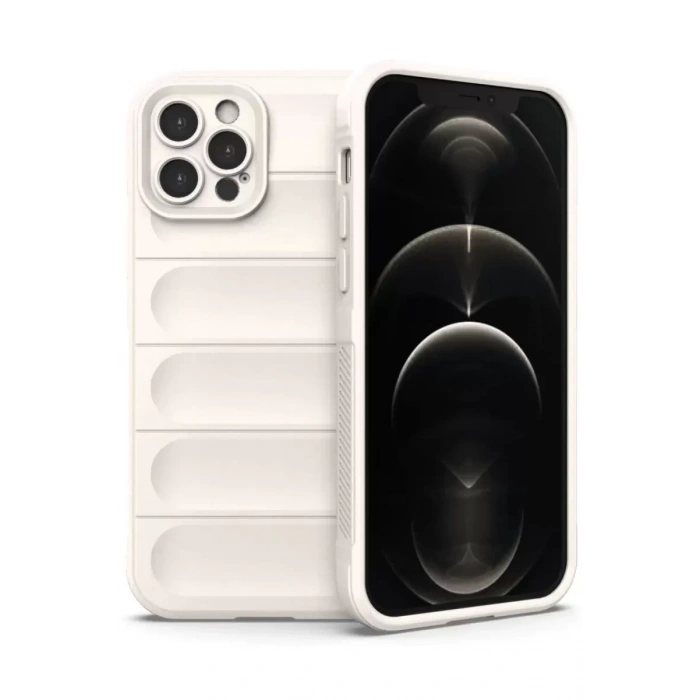 Hubrendy SH Newface Apple İphone 12 Pro Kılıf Optimum Silikon - Krem
