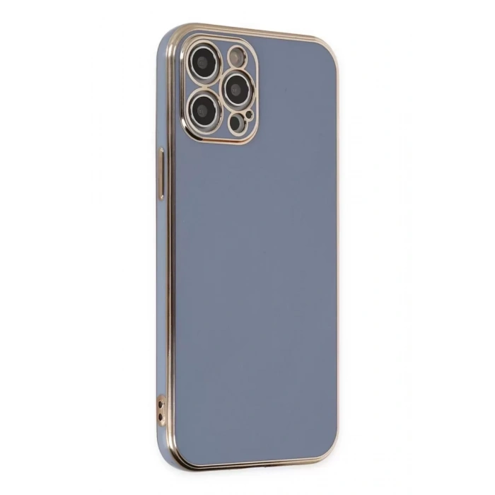 Hubrendy SH Newface Apple İphone 12 Pro Kılıf Volet Silikon - Mavi