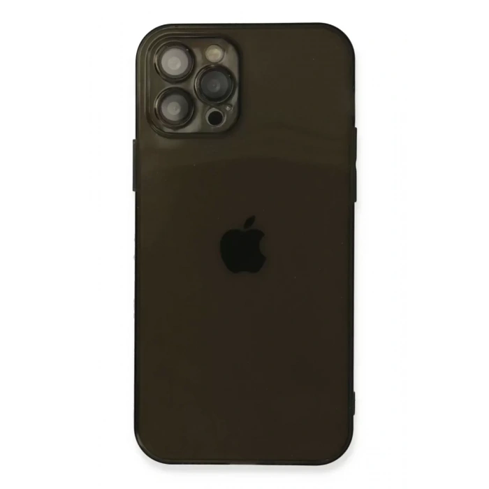 Hubrendy SH Newface Apple İphone 12 Pro Max Kılıf Fly Lens Silikon - Siyah