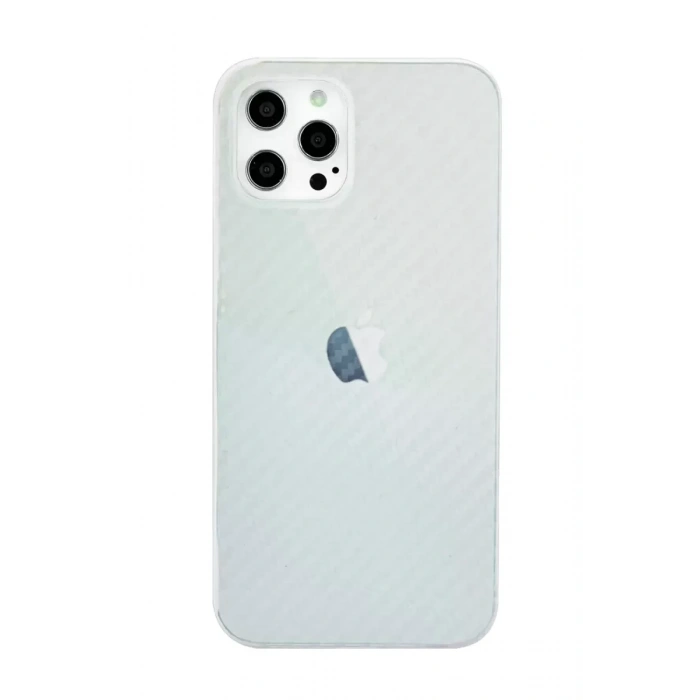 Hubrendy SH Newface Apple İphone 12 Pro Max Kılıf Karbon Pp Silikon - Şeffaf