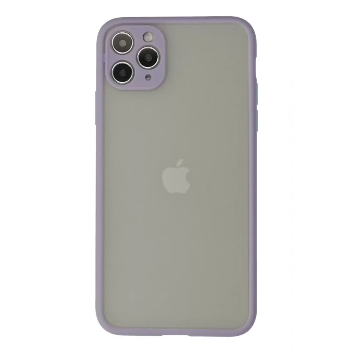 Hubrendy SH Newface Apple İphone 12 Pro Max Kılıf Montreal Silikon Kapak - Mor