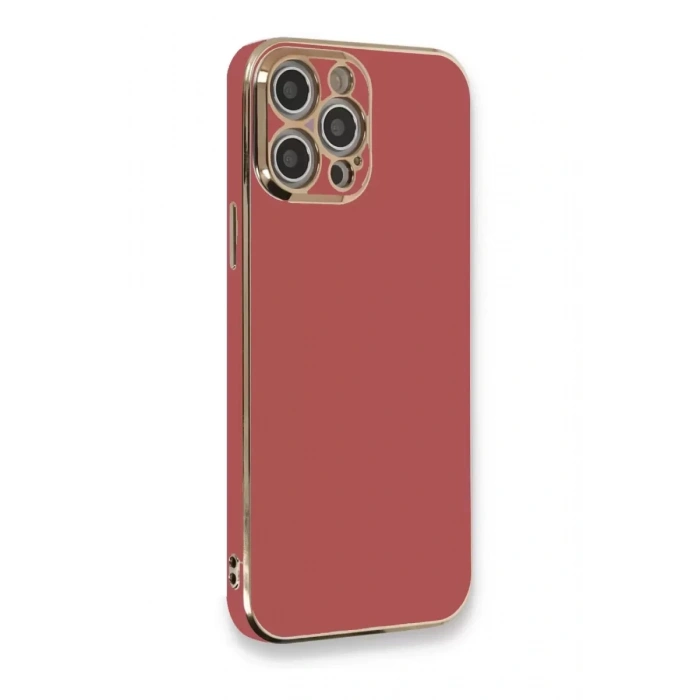 Hubrendy SH Newface Apple İphone 12 Pro Max Kılıf Volet Silikon - Kırmızı