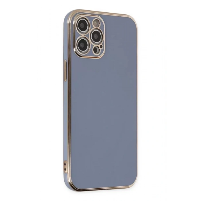 Hubrendy SH Newface Apple İphone 12 Pro Max Kılıf Volet Silikon - Mavi