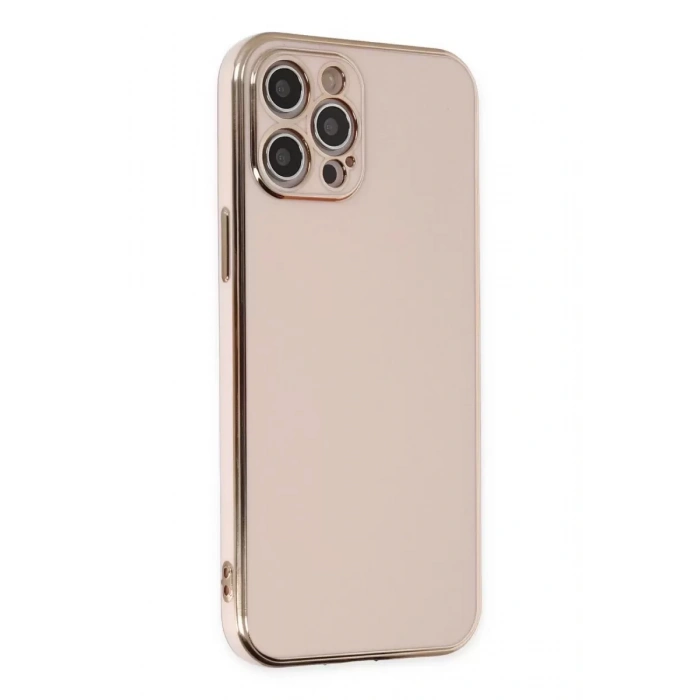Hubrendy SH Newface Apple İphone 12 Pro Max Kılıf Volet Silikon - Pembe