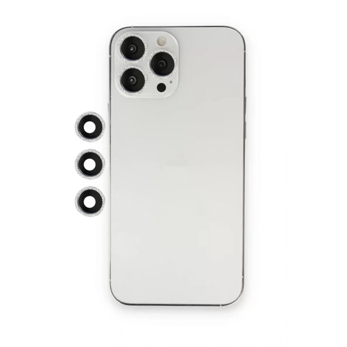 Hubrendy SH Newface Apple İphone 12 Pro Shine Kamera Lens - Gümüş