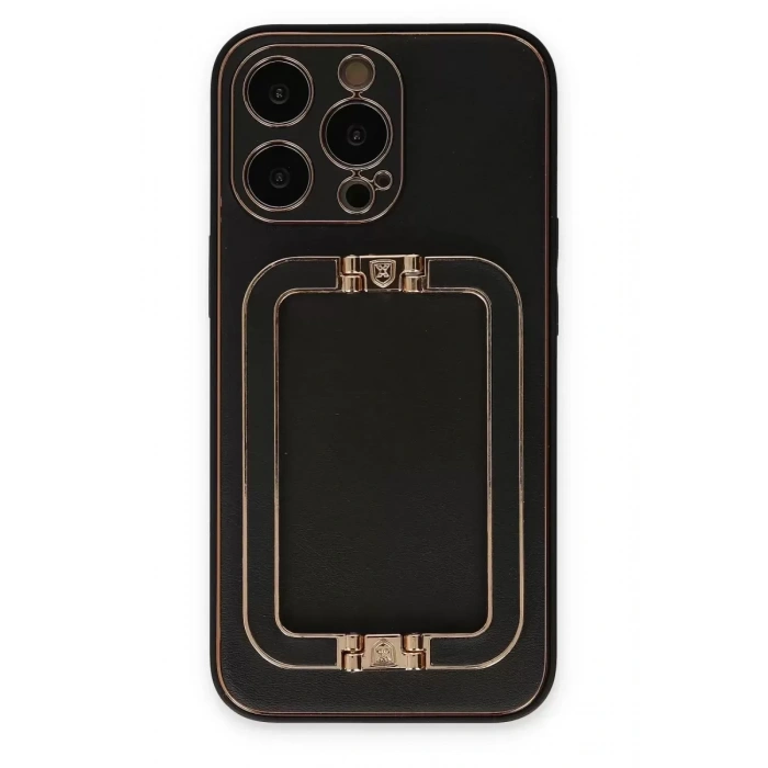 Hubrendy SH Newface Apple İphone 13 Pro Kılıf Coco Elit Kapak - Siyah