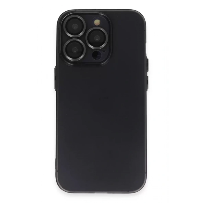 Hubrendy SH Newface Apple İphone 13 Pro Kılıf Luko Lens Silikon - Siyah