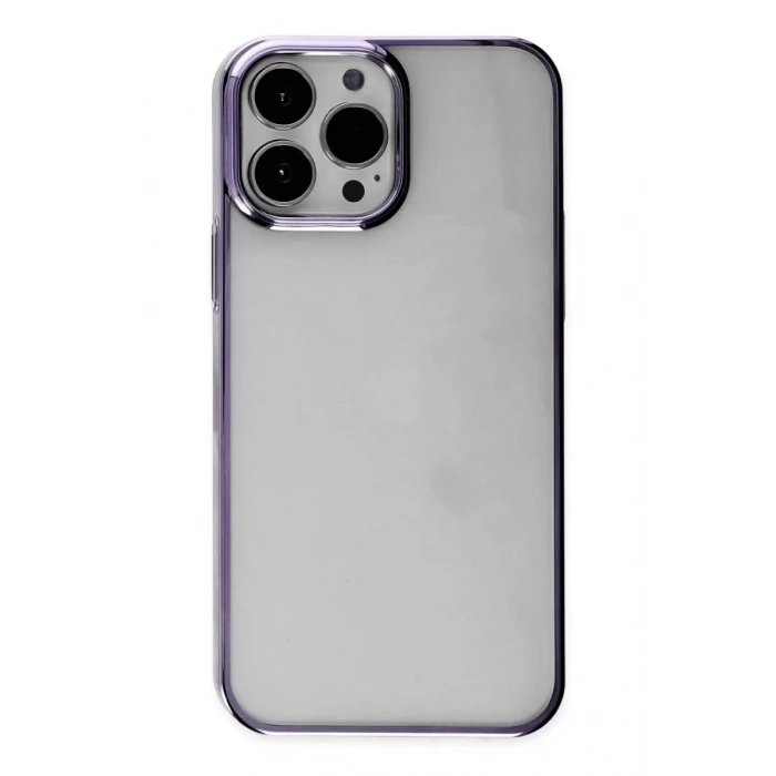 Hubrendy SH Newface Apple İphone 13 Pro Max Kılıf Element Silikon - Mor