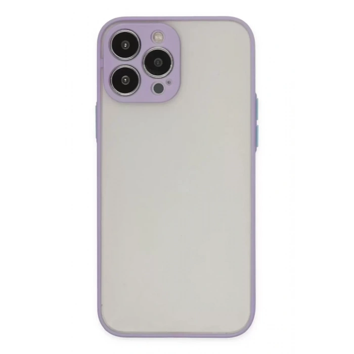 Hubrendy SH Newface Apple İphone 13 Pro Max Kılıf Montreal Silikon Kapak - Mor