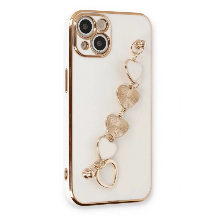 Hubrendy SH Newface Apple İphone 14 Kılıf Esila Silikon - Beyaz