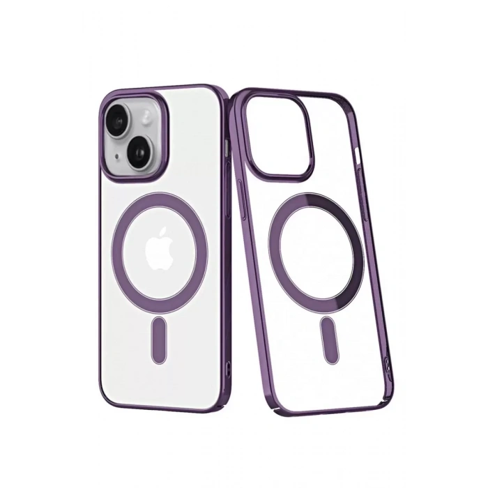 Hubrendy SH Newface Apple İphone 14 Plus Kılıf Element Magneticsafe Sert Kapak - Mor