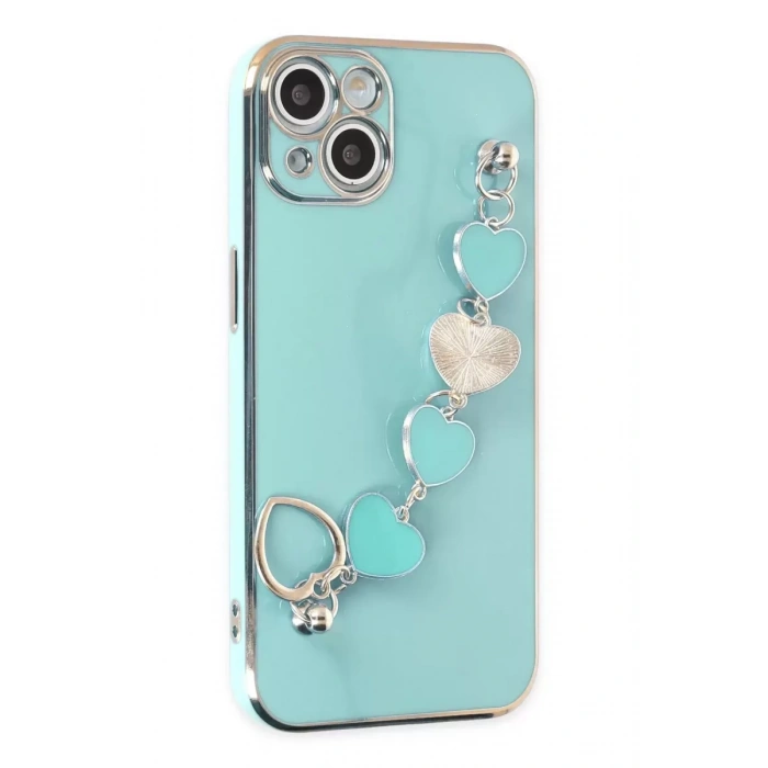 Hubrendy SH Newface Apple İphone 14 Plus Kılıf Esila Silikon - Su Yeşili