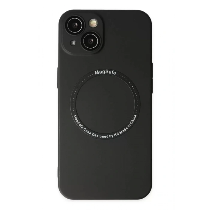 Hubrendy SH Newface Apple İphone 14 Plus Kılıf Jack Magneticsafe Lens Silikon - Siyah