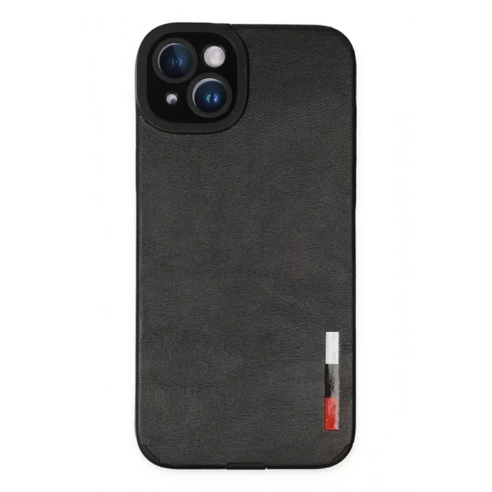 Hubrendy SH Newface Apple İphone 14 Plus Kılıf Loop Deri Silikon - Siyah