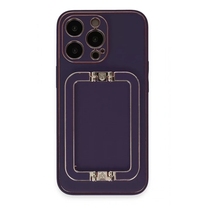 Hubrendy SH Newface Apple İphone 14 Pro Kılıf Coco Elit Kapak - Derin Mor