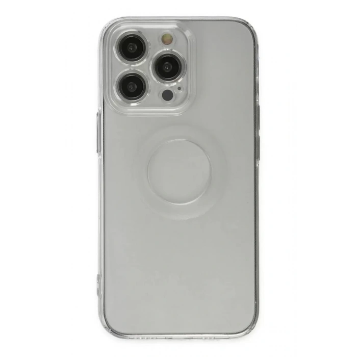 Hubrendy SH Newface Apple İphone 14 Pro Kılıf Santa Lens Silikon - Şeffaf