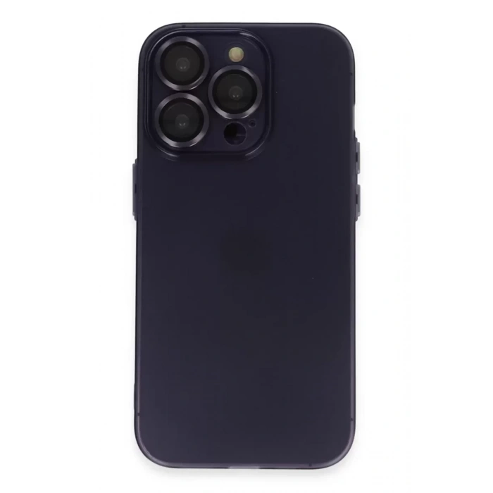 Hubrendy SH Newface Apple İphone 14 Pro Max Kılıf Luko Lens Silikon - Derin Mor