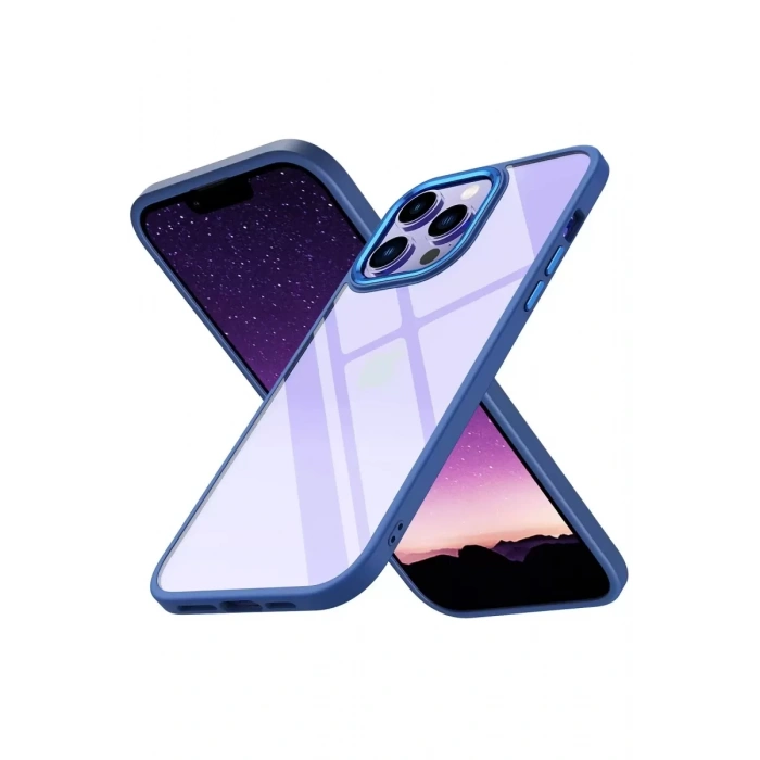 Hubrendy SH Newface Apple İphone 14 Pro Max Kılıf Power Silikon - Mavi